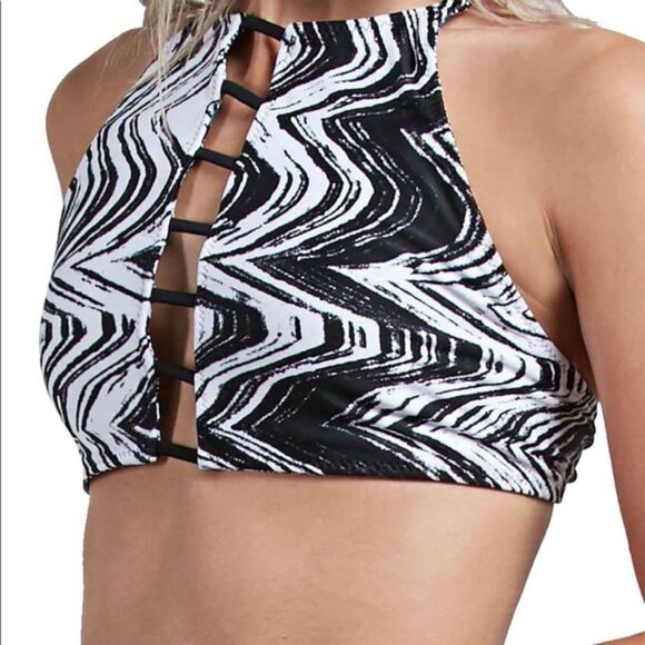 NEW Volcom "Stay Tuned" Reversible 2 Pc. Bikini Set - Bottom S / Top XS - Picture 3 of 9